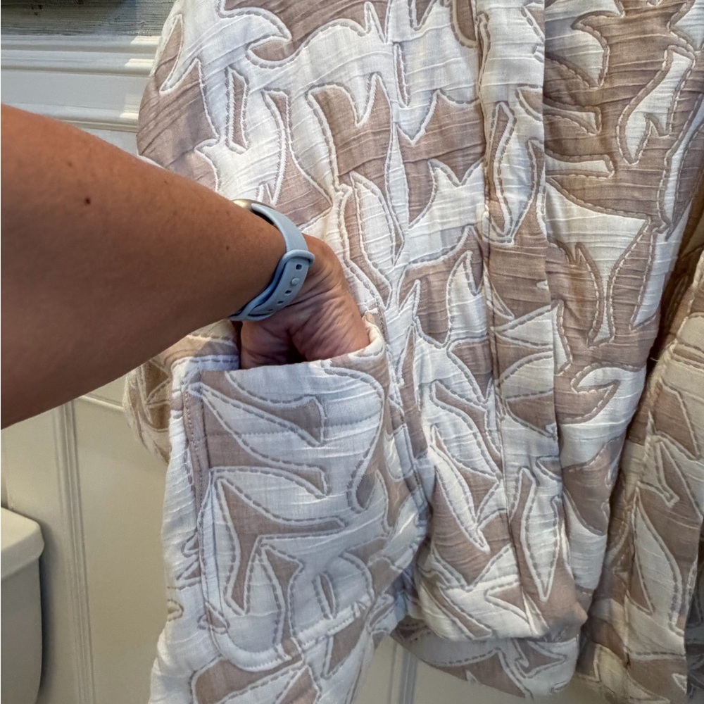 Os One Size Universal Thread Quilted Botanical Ki… - image 8